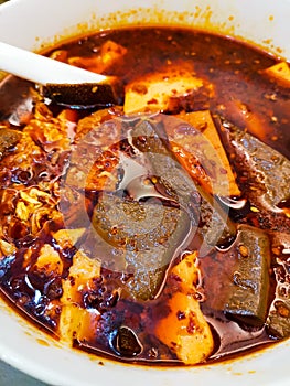 Chinese food Sichuan cuisine - Tripe and PigÃ¢â¬â¢s Blood photo